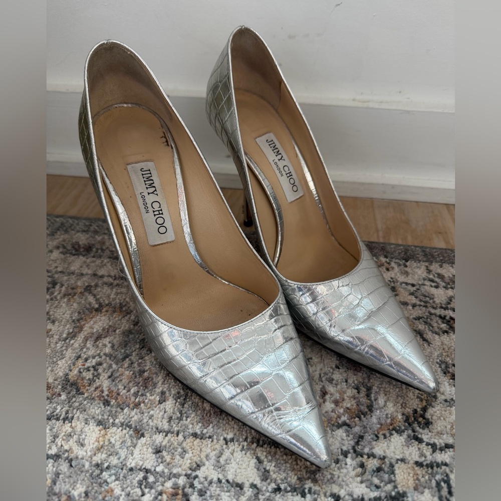 Jimmy Choo Silver Heels